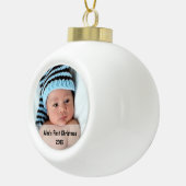 Baby's eerste kerstfoto Snowflake Ornament (Rechts)