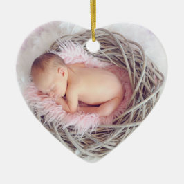 Baby's eerste kerstfoto-versiering Keepomwille Keramisch Ornament