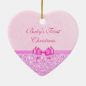 Baby's eerste kerstfoto-versiering Keepomwille Keramisch Ornament (Achterkant)