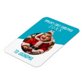 Baby's eerste kerstfoto-versiering Keepomwille Magneet (Linkerzijde)