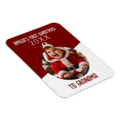 Baby's eerste kerstfoto-versiering Keepomwille Magneet (Rechterzijde)