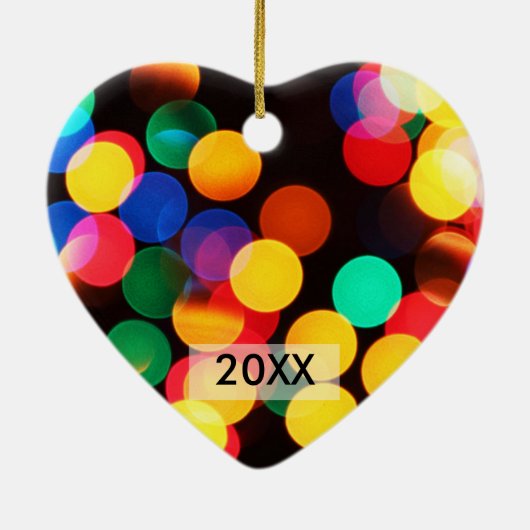 Baby's eerste kerstfoto-versiering keramisch ornament (Achterkant)