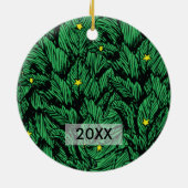 Baby's eerste kerstfoto-versiering keramisch ornament (Achterkant)