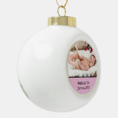 Baby's eerste kerstfoto-versiering keramische bal ornament (Links)
