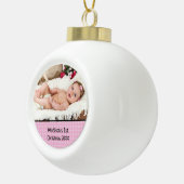 Baby's eerste kerstfoto-versiering keramische bal ornament (Rechts)