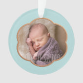 Baby's eerste kerstfoto-versiering ornament (voorkant)