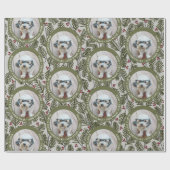 Baby's eerste kerstfoto - Whimsical Branches Cadeaupapier (Vlak)