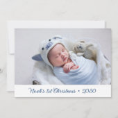 Baby's eerste kerstfotofeestkaart feestdagenkaart (Voorkant)