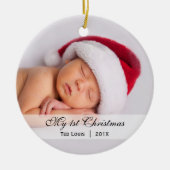Baby's  | Eerste kerstfotoversiering Keramisch Ornament (Voorkant)