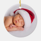Baby's  | Eerste kerstfotoversiering Keramisch Ornament (Achterkant)