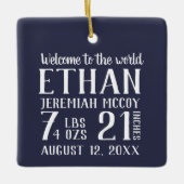 Baby's eerste kerstgeboorte foto Foto Keramisch Ornament (Voorkant)