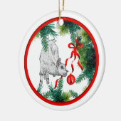 Baby's eerste kerstgeit Baby Keramisch Ornament (Links)