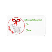 Baby's eerste kerstgeit Label Sticker (Voorkant)