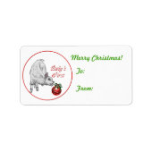 Baby's eerste kerstgeit Label Sticker (Voorkant)