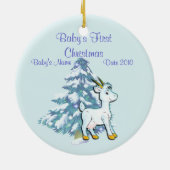 Baby's eerste kerstgeit Ornament (Achterkant)