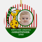Baby's eerste kerstGiraffe Ornament (Voorkant)