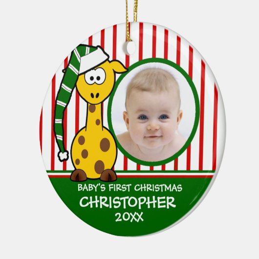Baby's eerste kerstGiraffe Ornament (Links)