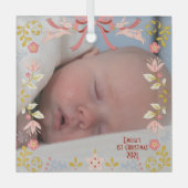 Baby's Eerste kerstglas Square Ornament (Voorkant)