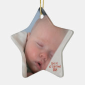 Baby's eerste kerstglas Star-versiering Keramisch Ornament (Links)