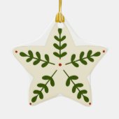 Baby's eerste kerstglas Star-versiering Keramisch Ornament (Achterkant)