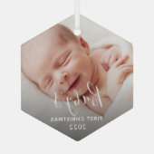 Baby's eerste kerstglazen versiering glas ornament (Achterkant)