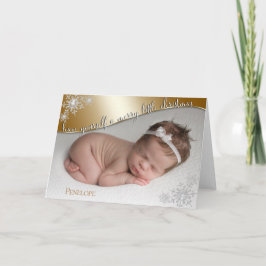 Baby's eerste kerstgoud - de foto van je baby kaart