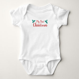 Baby's Eerste KerstHolly-Baby-pak Romper