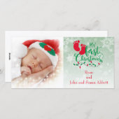 Baby's eerste kerstkaart (Voorkant / Achterkant)