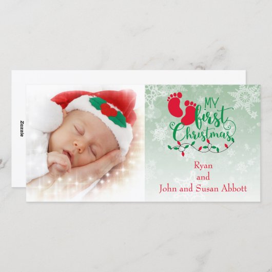 Baby's eerste kerstkaart (Voorkant / Achterkant)