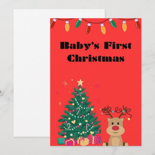 Baby's eerste kerstkaart (Voorkant / Achterkant)