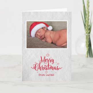 Baby's eerste kerstkaart feestdagen kaart