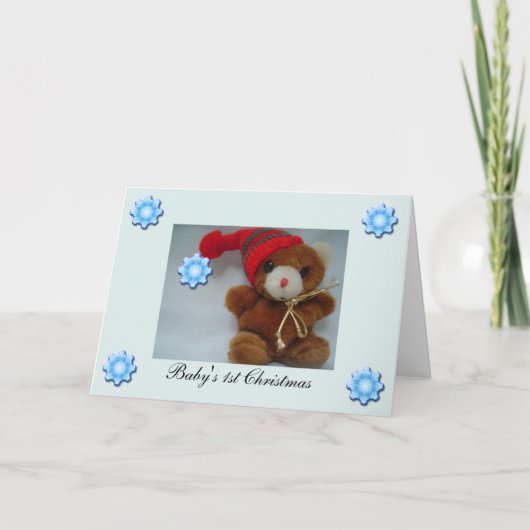 Baby's eerste kerstkaart feestdagen kaart (Voorkant)