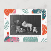 Baby's eerste kerstkaart feestdagenkaart (Voorkant)