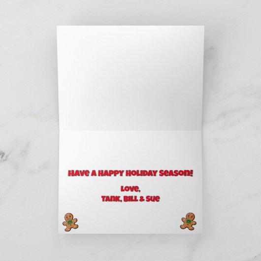 Baby's eerste kerstkaart kaart (Binnen)