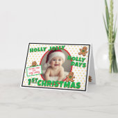 Baby's eerste kerstkaart kaart (Voorkant)