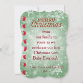 Baby's eerste kerstkaart kaart (Achterkant)