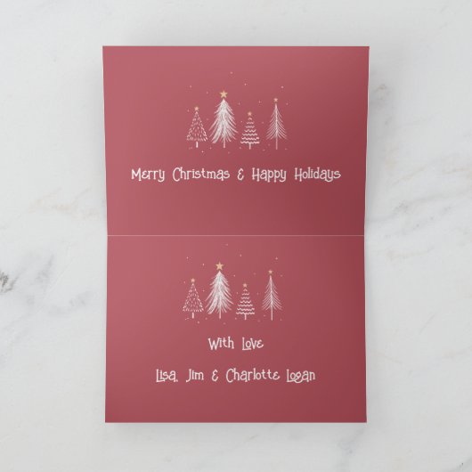 Baby's eerste kerstkaart met naam (Binnen)