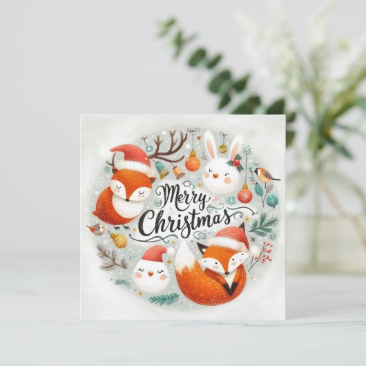 Baby's eerste kerstkaart programmakaart (Staand voorkant)