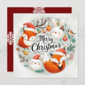 Baby's eerste kerstkaart programmakaart (Voorkant / Achterkant)