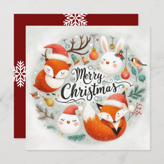 Baby's eerste kerstkaart programmakaart (Voorkant / Achterkant)