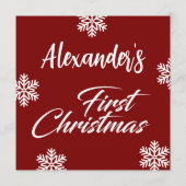 Baby's eerste kerstkaart programmakaart (Achterkant)