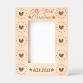 Baby's eerste kerstkalligrafie gegraveerde lijstjes (Voorkant)