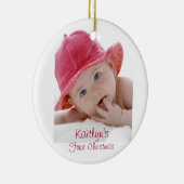 Baby's Eerste kerstkeramiek Keramisch Ornament (Rechts)