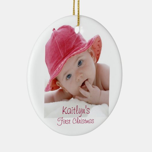 Baby's Eerste kerstkeramiek Keramisch Ornament (Rechts)
