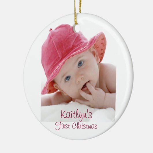 Baby's Eerste kerstkeramiek Keramisch Ornament (Links)