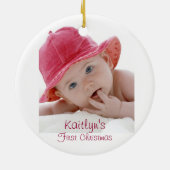 Baby's Eerste kerstkeramiek Keramisch Ornament (Achterkant)
