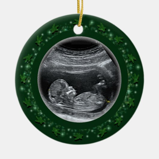 Baby's Eerste kerstkeramiek Keramisch Ornament (Voorkant)
