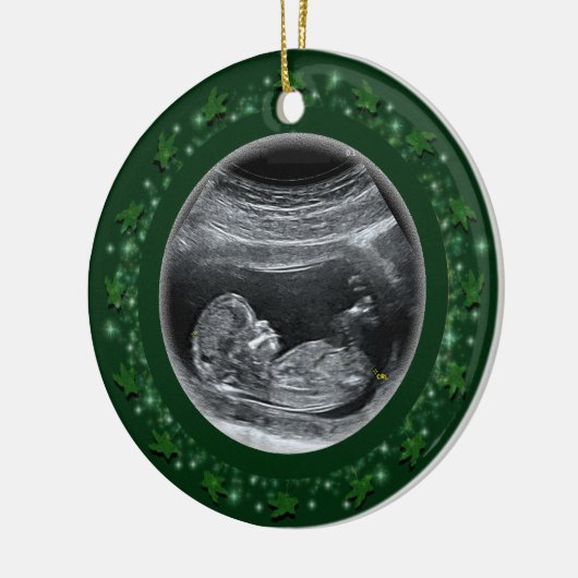 Baby's Eerste kerstkeramiek Keramisch Ornament (Links)