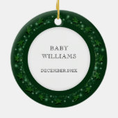 Baby's Eerste kerstkeramiek Keramisch Ornament (Achterkant)