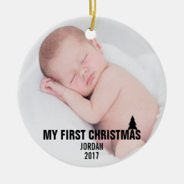 Baby's Eerste kerstkeramiek Ornament